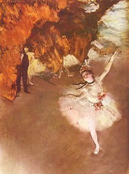 “A primeira bailarina”, de Degas. Obra datada de 1848 e pertencente ao Museu de Orsay, na França.